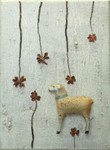 Schaapje met bloemen